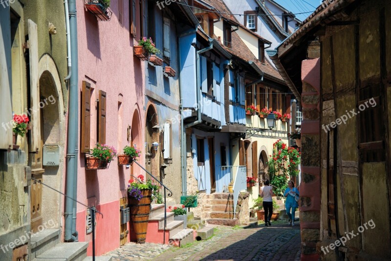 Village France Alsace House Old Houses