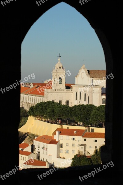 Lisbon Portugal Castle Tagus River Window