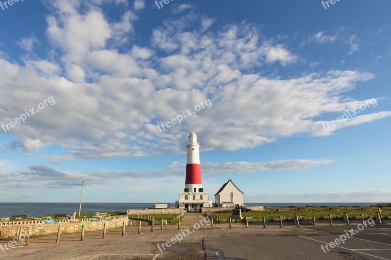 Portland Lighthouse Ocean Sky England