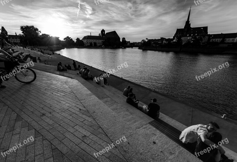 Poland Wrocław Landscape City River