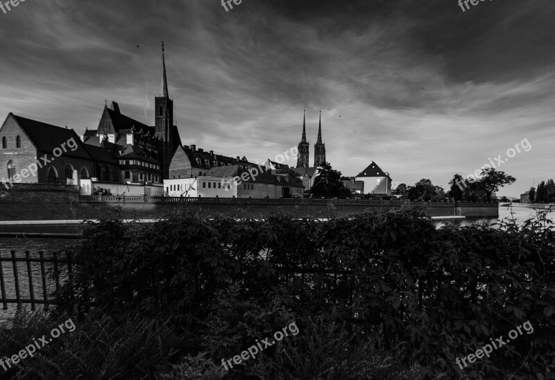 Poland Wrocław Landscape City River