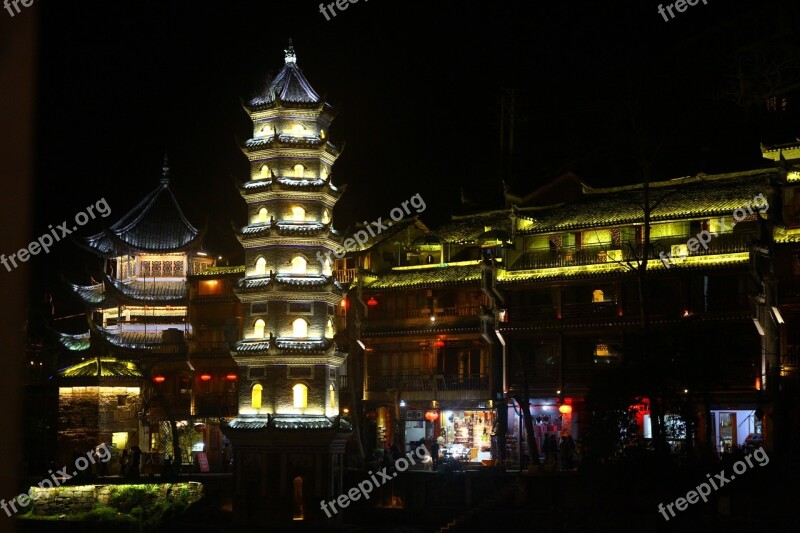 China Hunan Fenghuang Ancient Tower Free Photos