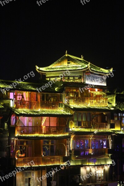 China Hunan Fenghuang Night View Free Photos