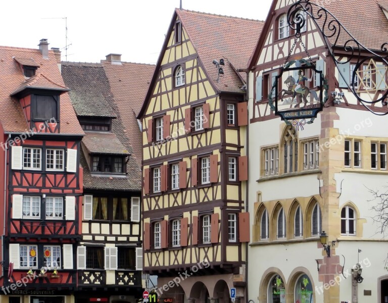 Alsace Colmar Façades Pinions Studs