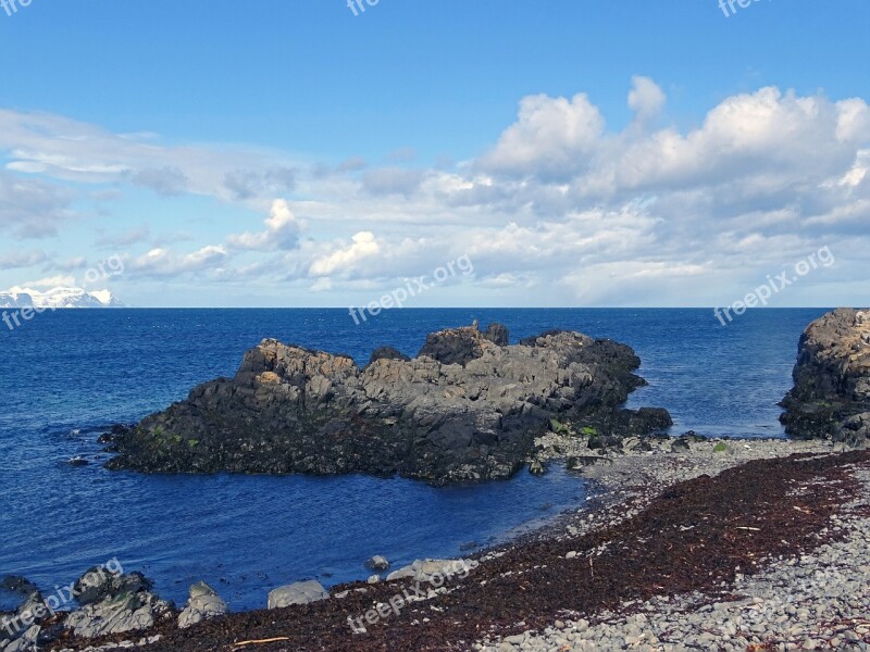 Landscape Iceland Sea Ocean Rock