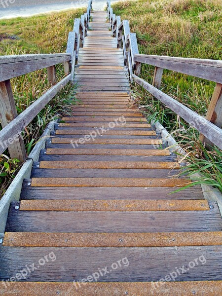 Stairs Steps Staircase Outdoors Down