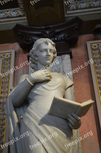 Museum Statue Women Reading Marble