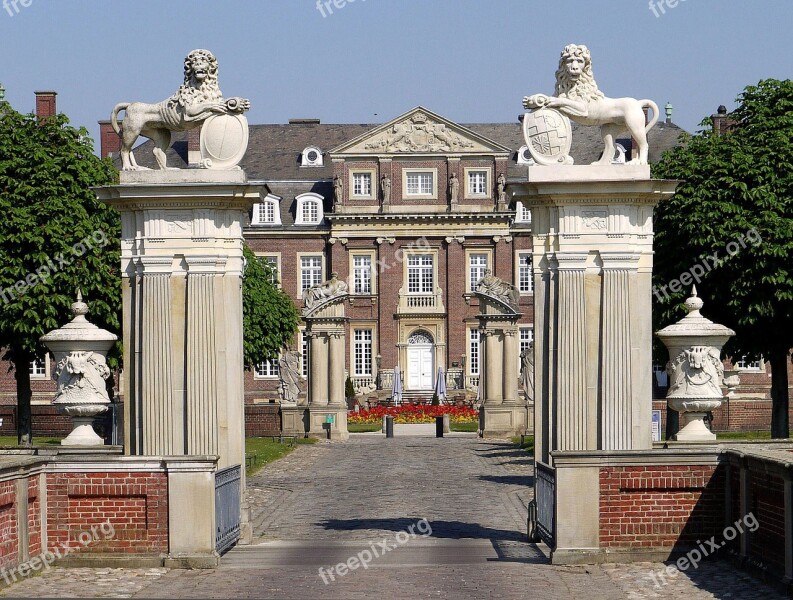 Moated Castle North Churches Westphalian Versailles Stately Main Entrance