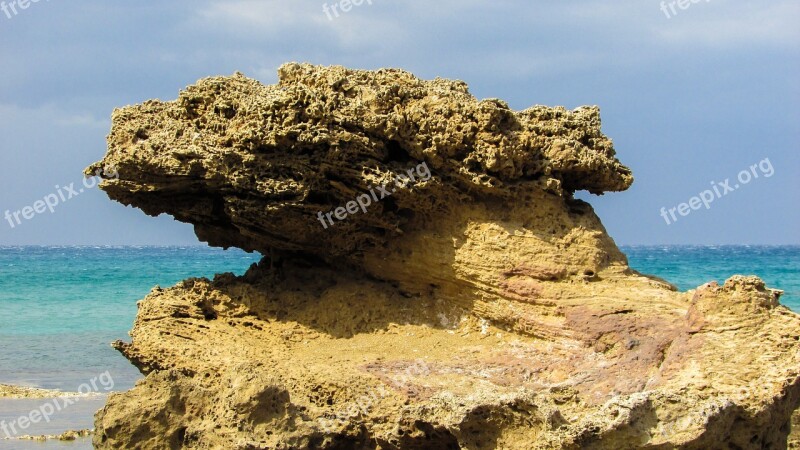 Cyprus Kapparis Rock Coast Geology