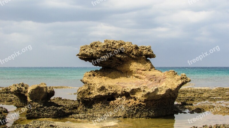 Cyprus Kapparis Rock Coast Geology