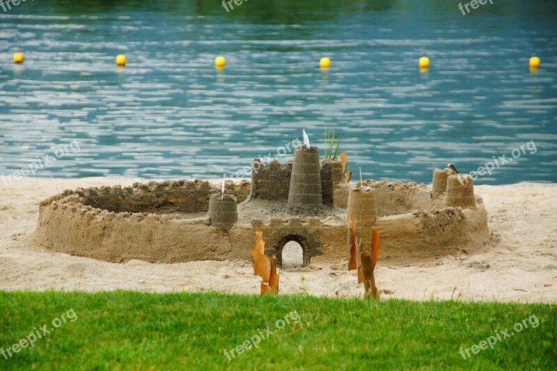 Sand Sandburg Water Castle Beach