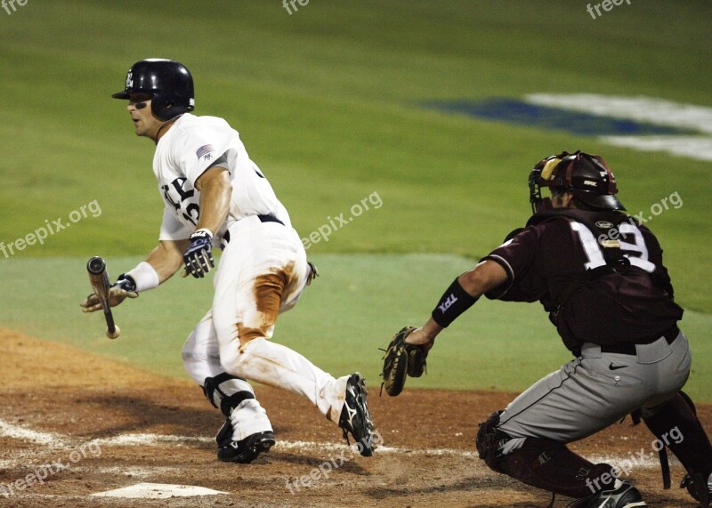 Baseball College Baseball Bat Catcher Runner