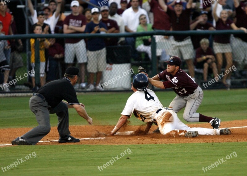 Baseball Umpire College Baseball Call At Third Third Base