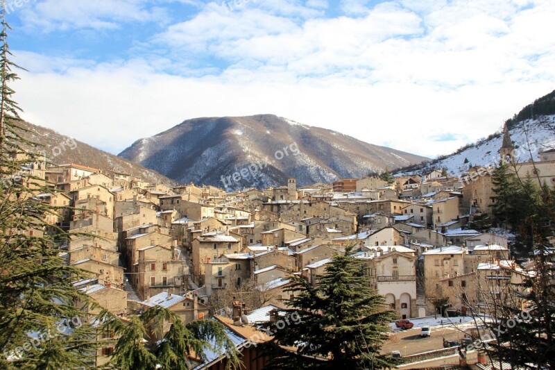 Abruzzo Scanno Mountains Mountain Italy