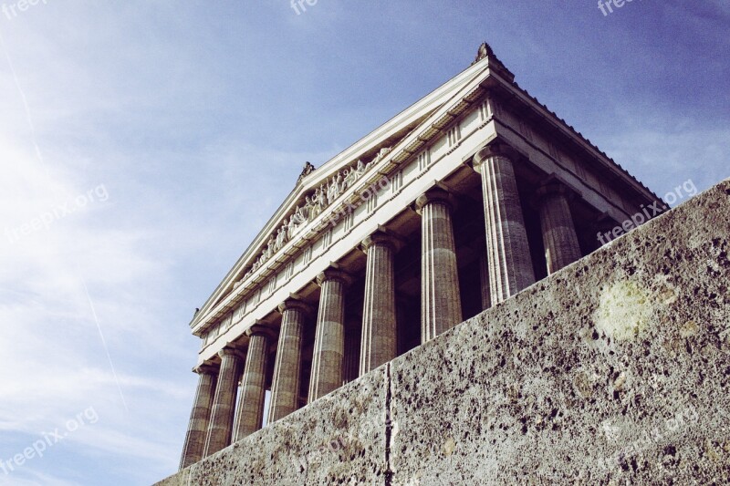 Building Architecture Columnar Walhalla Hall Of Fame