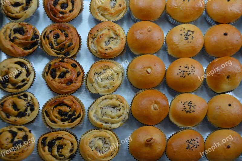 Buns Cakes Food Sweet Meal