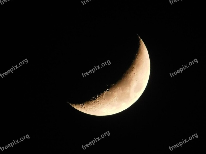 Moon Crescent Moon Crescent Astronomy Lunar