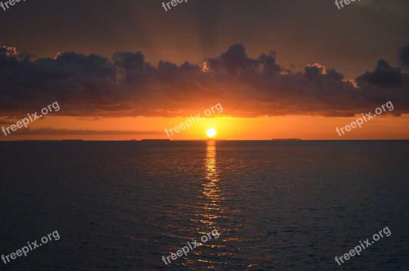 Sunset Key West Southern Most Point Florida Ocean