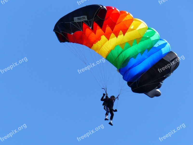 Sport Skydiving Competition Descent Parachute