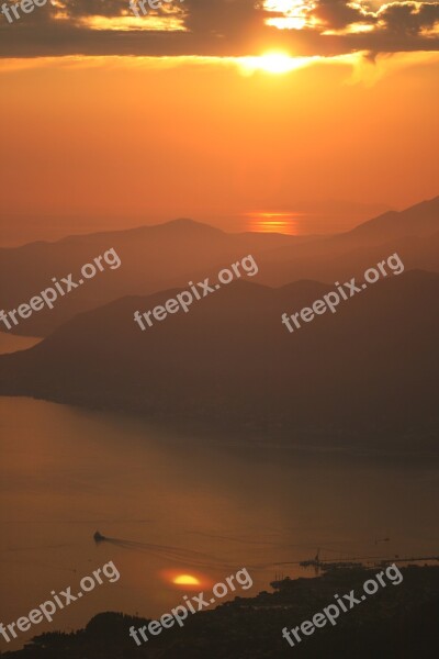 Montenegro Dredge Sunset Free Photos