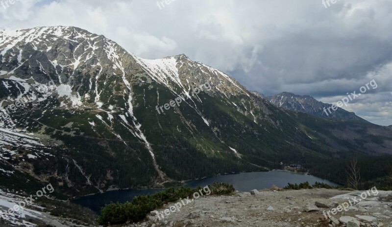 Mountains Tatry Morskie Oko The High Tatras Landscape