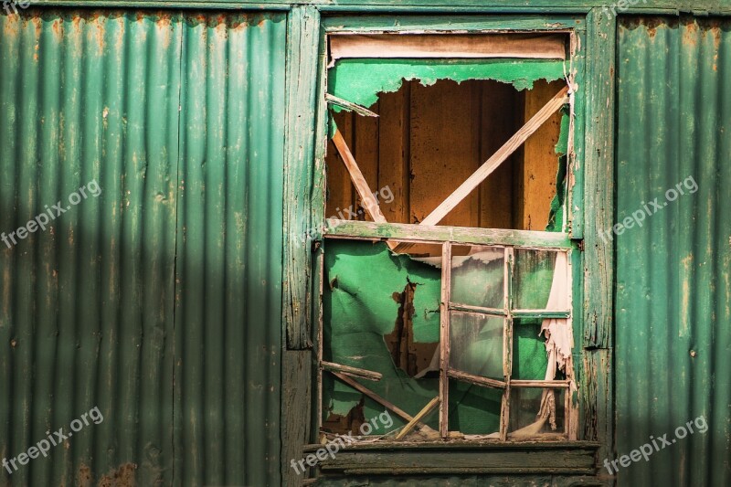 Facade Window Abandoned House Tin Free Photos