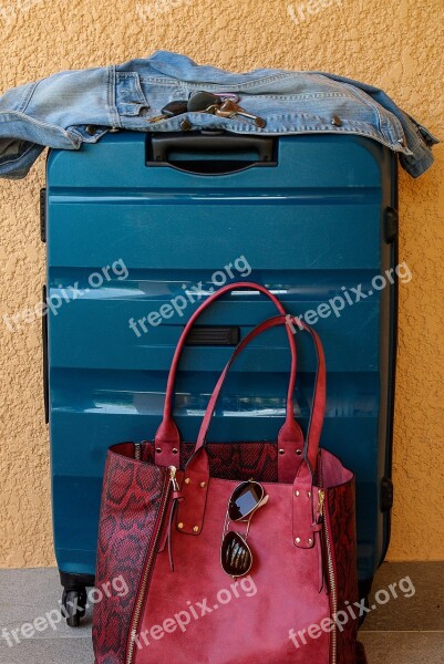 Suitcase Departure Travel Bag Free Photos