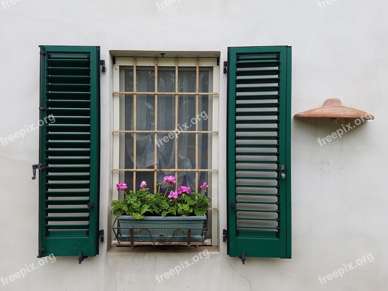 House Window Flower Shutters Ante