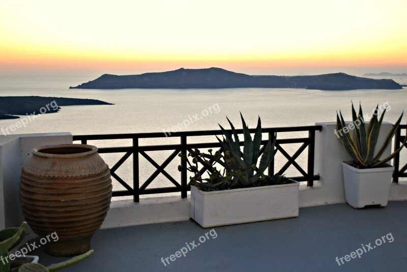 Sunset Santorini Holidays Greece Island