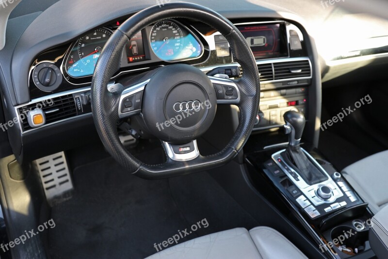 Audi Cockpit Steering Wheel Auto Vehicle