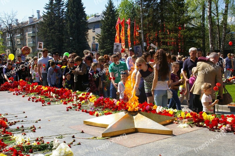 Victory Day Obninsk The Eternal Flame Free Photos