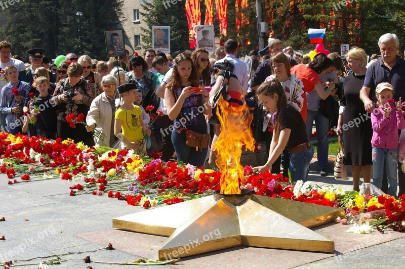 Victory Day Obninsk The Eternal Flame Free Photos