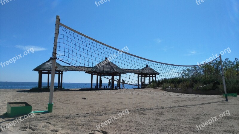 Volleyball Net Idle Beach Serenity