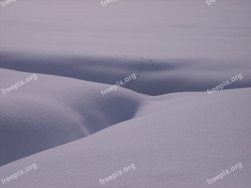 Snow Terrain Snow Landscape Winter Schneeflaeche