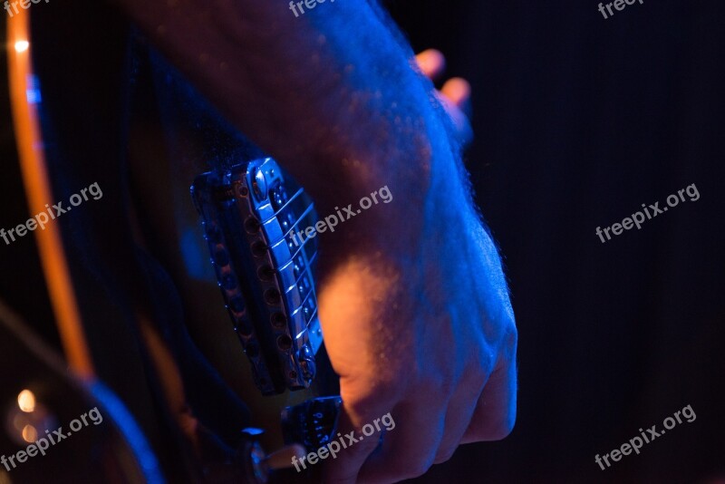 Guitar Closeup Rock Musician Electric