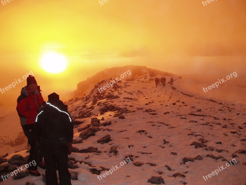 Kilimanjaro Summit Africa Sunrise Free Photos