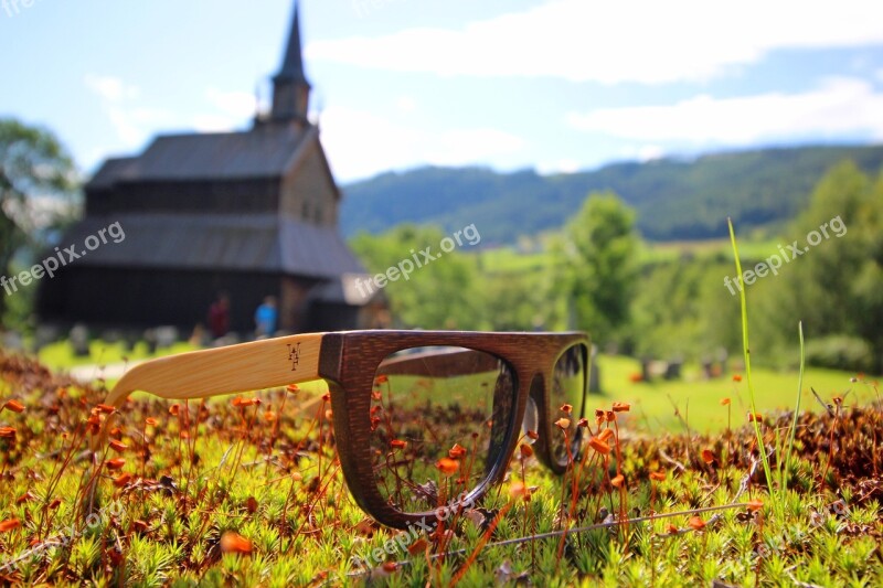 Sunglasses Stave Church Plant Germs Free Photos