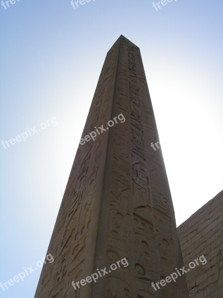 Luxor Temple Karnak Hieroglyph Column