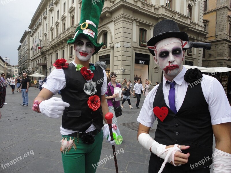 Street Mimes Florence Italy Street Costume