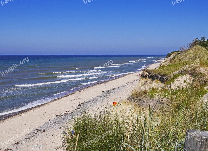 Baltic Sea Beach Dunes Rügen Cliff Sand