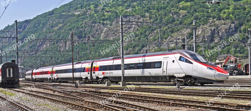 Ice Switzerland-italy Brig Valais Railway Station