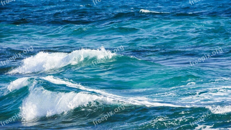 Wave Sea Blue Nature Power