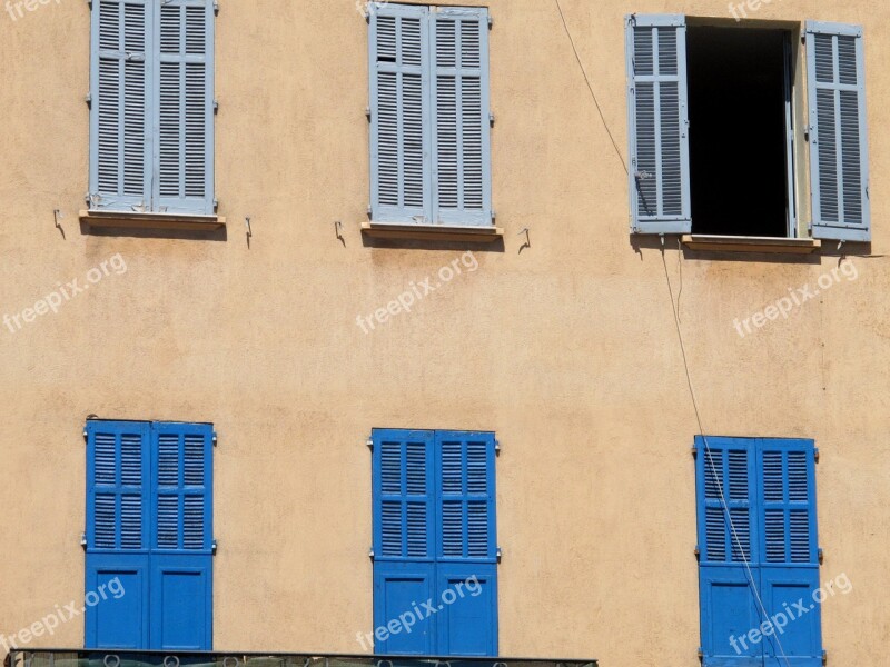 Windows France Grasse Facade Building