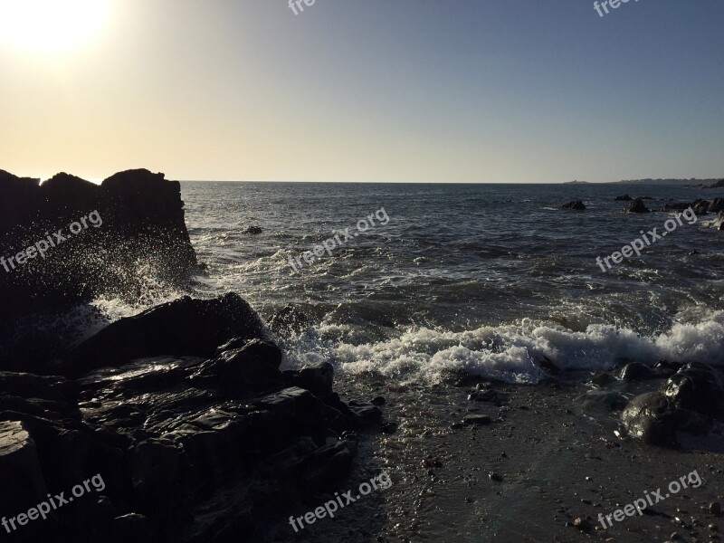 Rock Sea Wave Seaside Nature