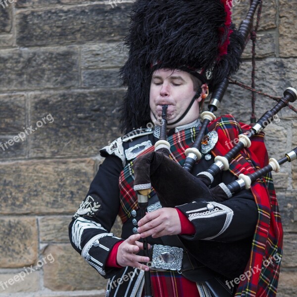 Scotland Bagpipes Kilt Wind Instrument Musical Instrument