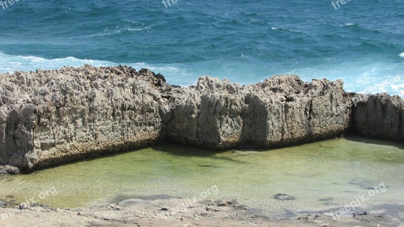 Rocky Coast Sea Coastline Seashore Cyprus