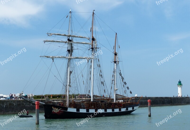 Boat Ship Masts Sailing Boat Sea