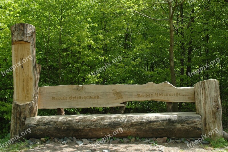 Wooden Bench Bench Forest Wood Nature