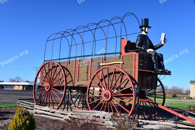 Route 66 Lincoln Illinois Covered Wagon Roadside Attraction