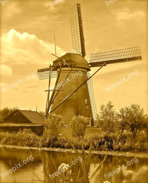 Holland Netherlands Windmill Dutch Europe